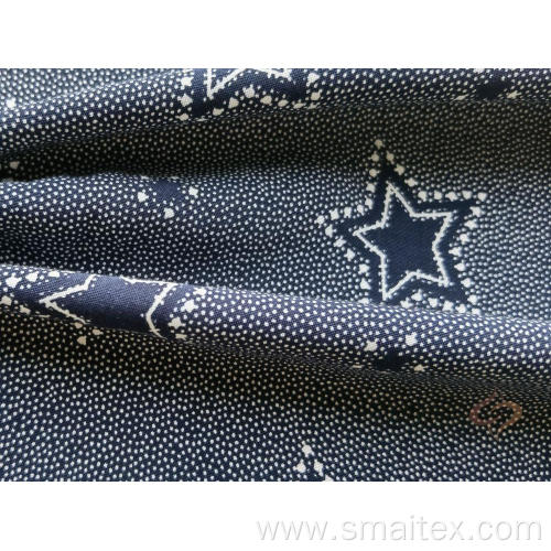 30S Rayon Woven Fabric With Star Printing